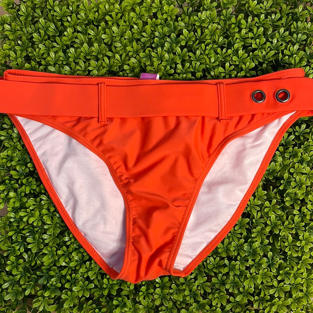 🔥 SALE Orange Belted Bikini Bottoms | Size Large